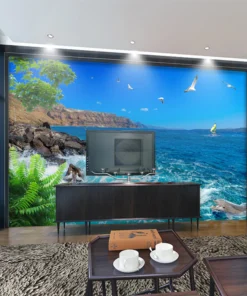 Tranh Dán Tường Phong Cảnh Biển