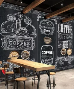 Tranh Dán Tường Quán Coffee