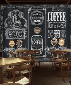 Tranh Dán Tường Quán Coffee