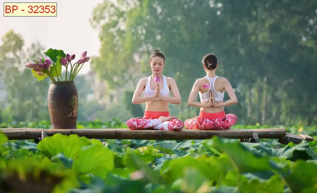 Tranh Dán Tường Phòng Tập Yoga Thiền Định BP-32353