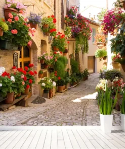 Tranh Dán Tường Phong Cảnh Đường Phố Châu Âu