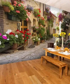 Tranh Dán Tường Phong Cảnh Đường Phố Châu Âu